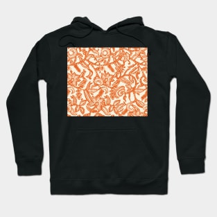 Vintage floral lace (orange invert) Hoodie